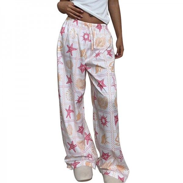 Temperament Leisure Trousers Wide-leg Straight Pants Mop Pants Women