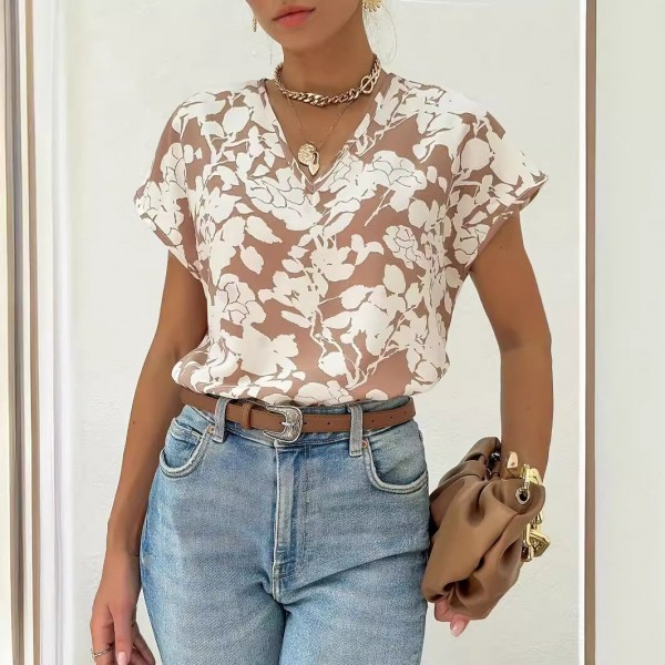 Summer Casual Short Sleeve T-shirt Top Women